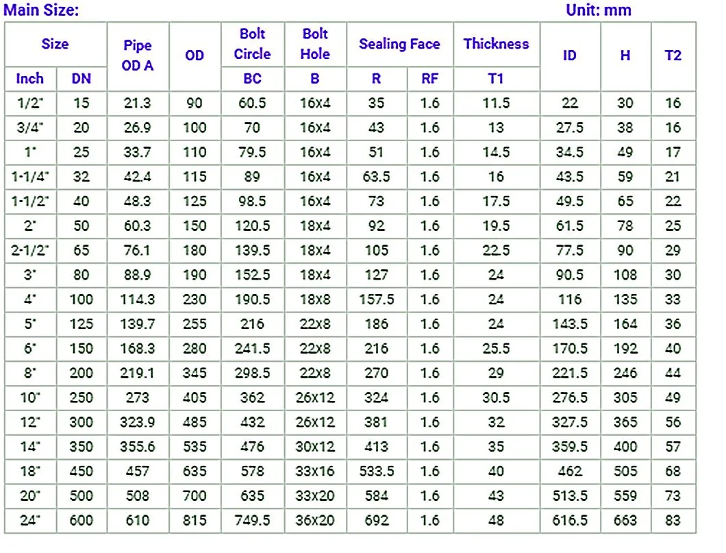 Pipe Fitting Stainless Steel ANSI Slip-on Flange ASME B16.9 304L