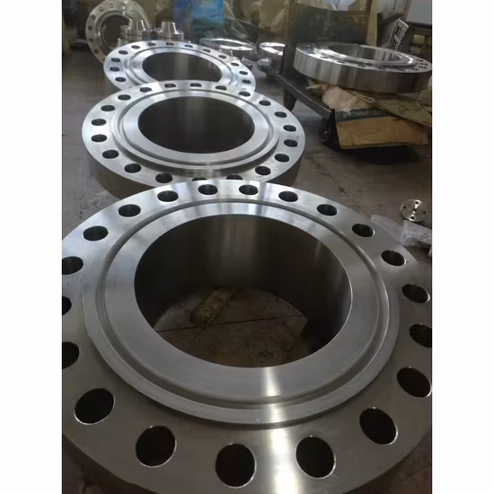 ANSI/DIN/EN1092-1 Carbone forgé/acier inoxydable Pn10/16 Col à souder/aveugle/glisser sur/joint à recouvrement/plaque plate/douille RF/FF brides de tuyau